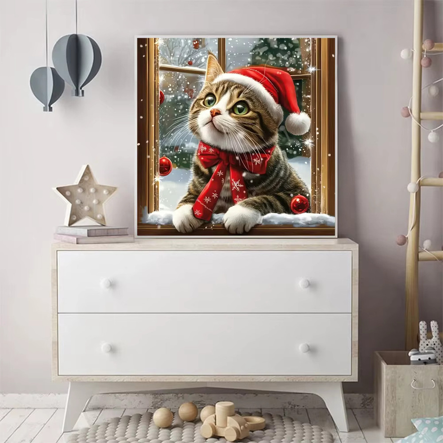 Momoart Kreuzstich-Set Katze DIY-Stickerei in Multicolour, B/H: 30 x 30 cm - Bild 3