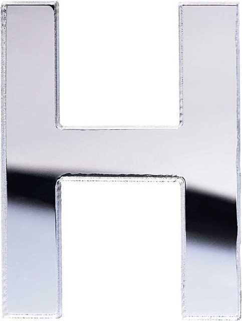 Rico Design Spiegel in Form eines Großbuchstabens mit einer Höhe von 3,2 cm - Bild 1