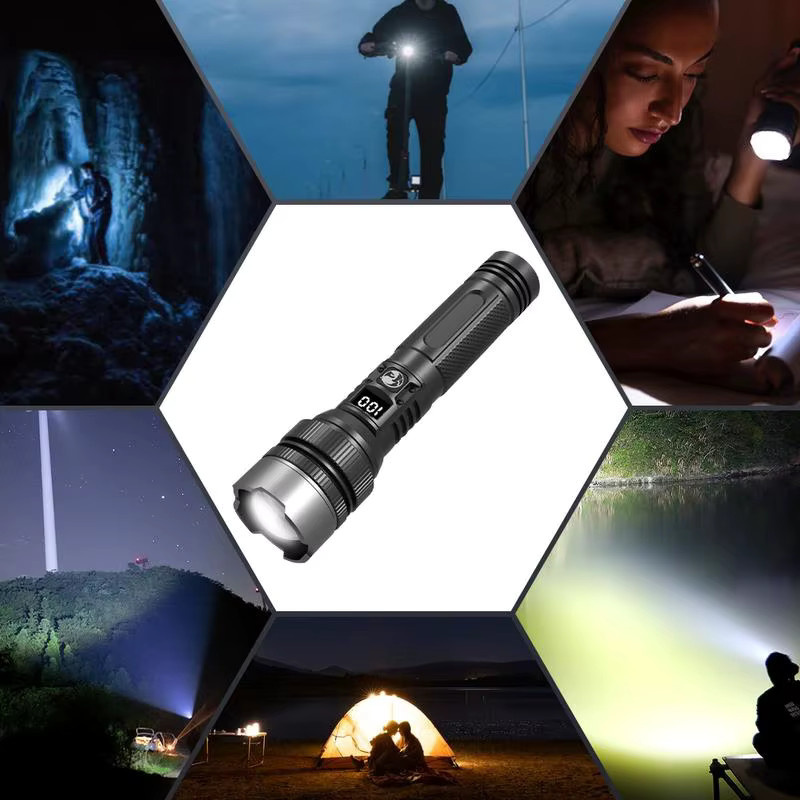 Xiaomi LED-Laser-Taschenlampe mit Display, wasserdicht IPX8, wiederaufladbar via Typ C, Schwarz - Bild 5