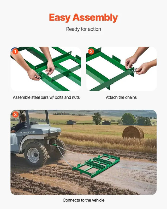 Buying Solutions MB Robuste Schleppzinke 4 Fuß zum Anhängen an Wegplanierschild und Rechen - Bild 9