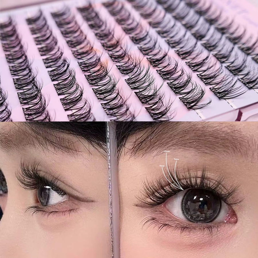 Anlinnet Künstliche Wimpern, 3D, Selbstklebend, Natürlich, Unisex - Bild 2