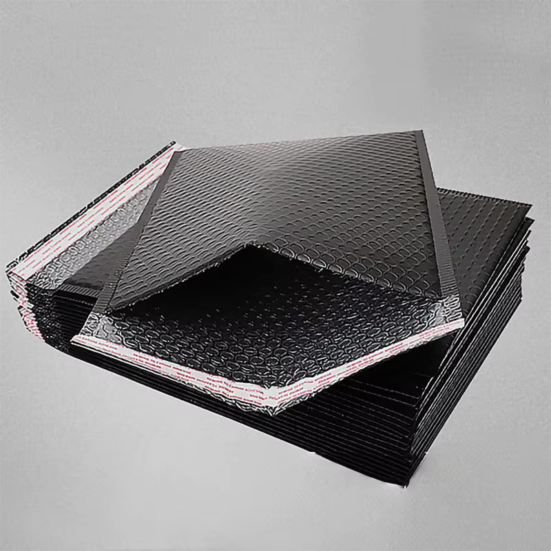 50 stoßfeste Luftpolstertaschen von YISU in Schwarz mit selbstklebendem Verschluss aus Kunststoff - Bild 4