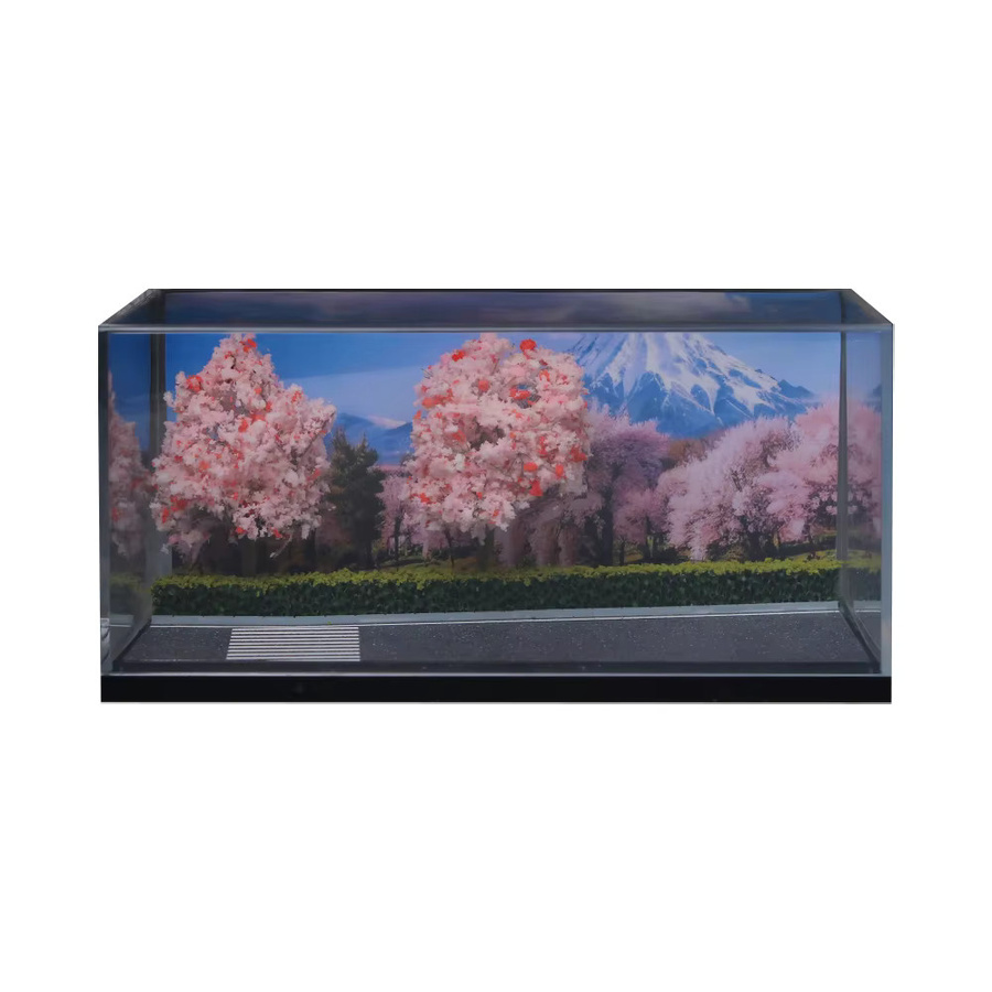 MoreArt Fuji Kirschblüten-Landhausbrücke Tunnel Diorama-Modell, 1:64 - Bild 2