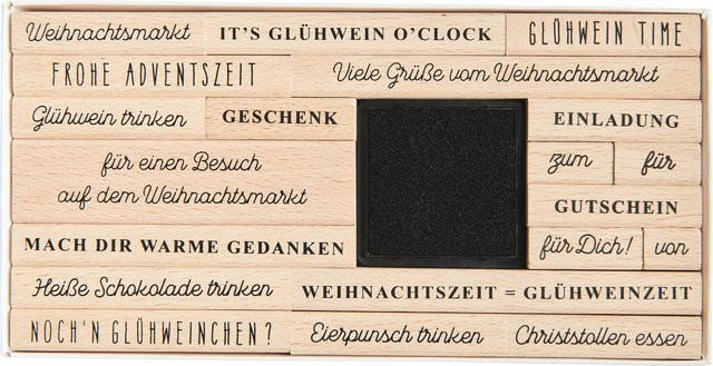 Rico Design Paper Poetry Stempelset Weihnachtsmarkt Types in Multicolor - Bild 1