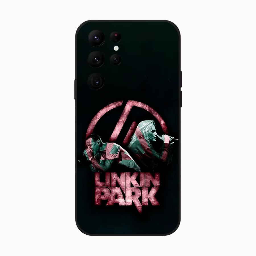 Band L-Linkin P-Park Handyhülle aus weichem TPU für Samsung Galaxy S21 S22 S23 S24 S25 FE Plus Ultra in Schwarz - Bild 5