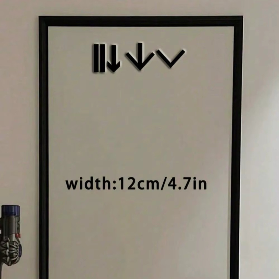 Moderne geometrische Pfeil-Wandkunst aus Acryl von CIFBUY in Schwarz - Bild 2
