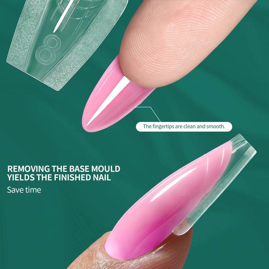 Nailpop Nagel-Dualformen Sandwich-Kit, Kurze Ovale, Transparent, 240 Stück - Bild 2