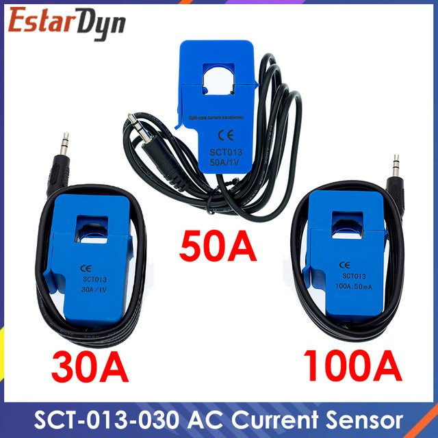 Estardyn Nicht-invasiver Wechselstromsensor SCT-013-030 C0 Split-Core-Stromwandler in Blau - Bild 1