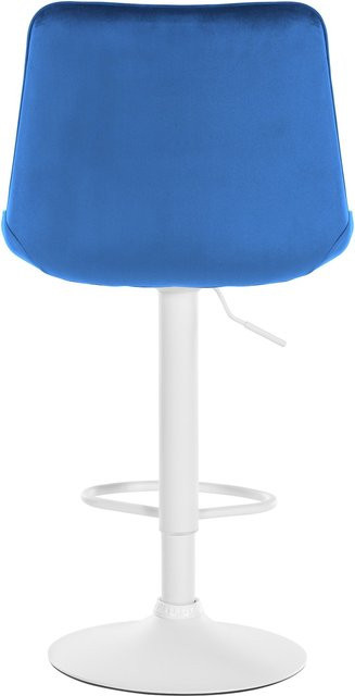 CLP Barhocker Toni aus Samt mit Rückenlehne und Metallgestell, höhenverstellbarer Barstuhl in modernem Design - Bild 1