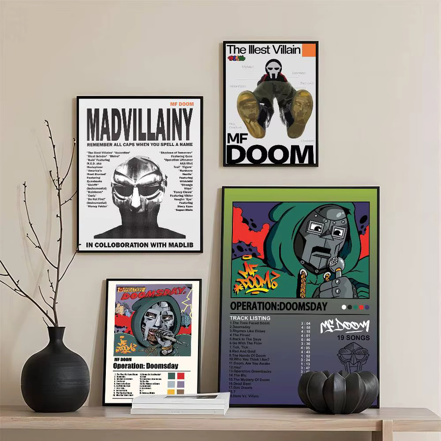 MF Doom Comic-Album Selbstklebendes Kunstposter in Mehrfarbig mit Abstraktem Illustration-Design - Bild 2