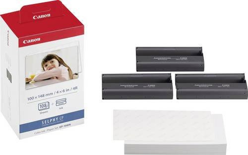 Canon Selphy Photo Pack KP-108IN Fotodrucker Kassette mit Tinte und Papier für 108 Blatt - Bild 2