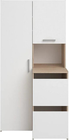 Badschrank Erkano in Naturfarben Hell und Weiß, Breite: 92,5 cm