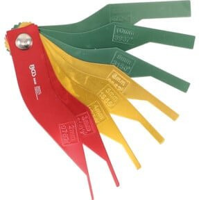 BGS Bremsbelag-Verschleißlehren-Satz aus Aluminium, 8-teilig, Multicolor - Bild 1