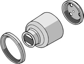 Türfeststeller Magnete Welter Nr. 116020 grau C 22 - 1 W aus Kunststoff für die Wandmontage - Bild 1