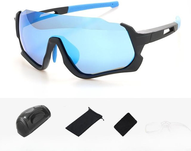 Wucifang Jewelry Kinder-Sonnenbrille, Vollrand, Wrap, Kunststoff, Schwarz - Bild 1