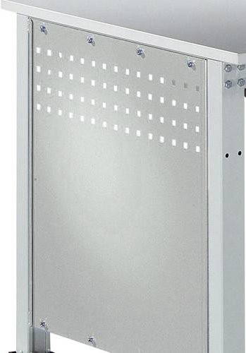 Manuflex ZB3350.7035 Seitenblende für UNIVERSAL Standard Arbeitstische, Grau, B/H: 60,6 x 60,6 cm, für Tischtiefe 800 mm - Bild 1