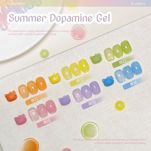 SHAKA Gel-Nagellack Macaron Candy Serie, Glänzend - Bild 1