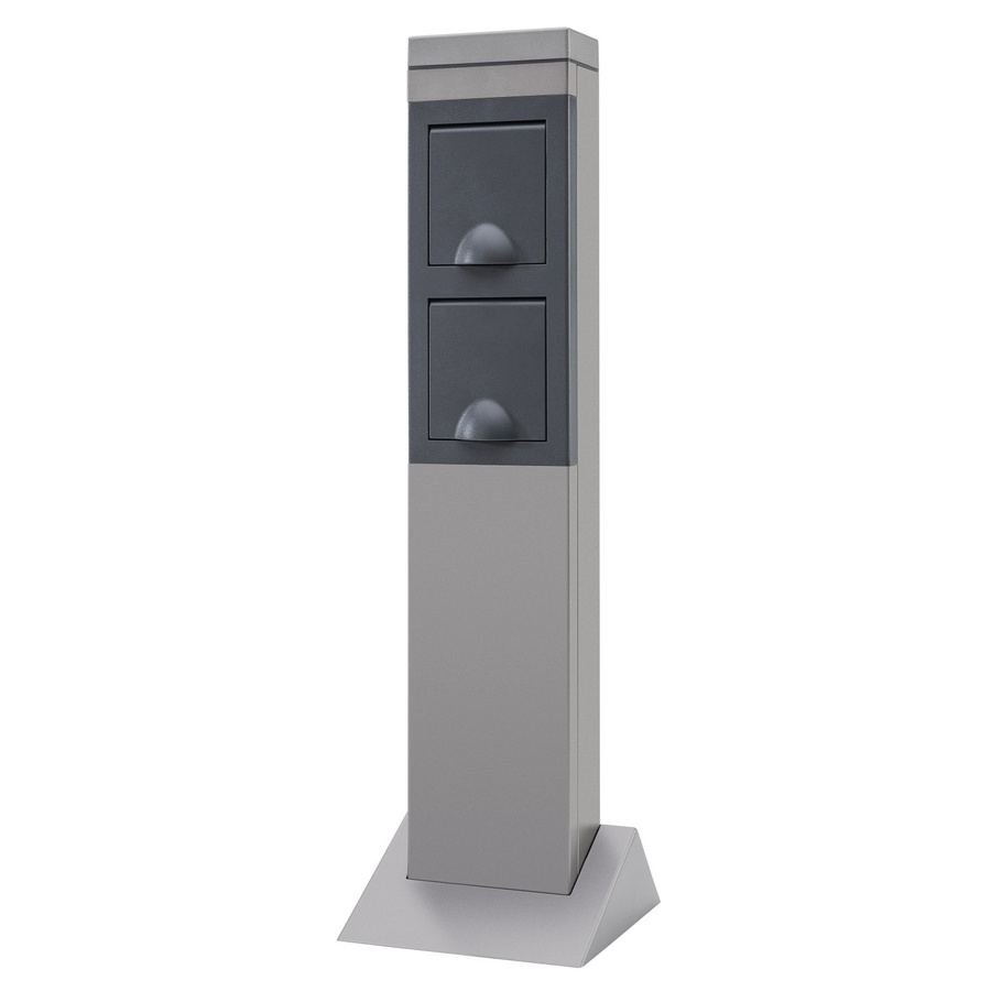 SteelCraft 2-fach Steckdose aus Edelstahl in Grau mit IP44 Schutzart und Schraubanschluss ohne Zuleitung - Bild 2