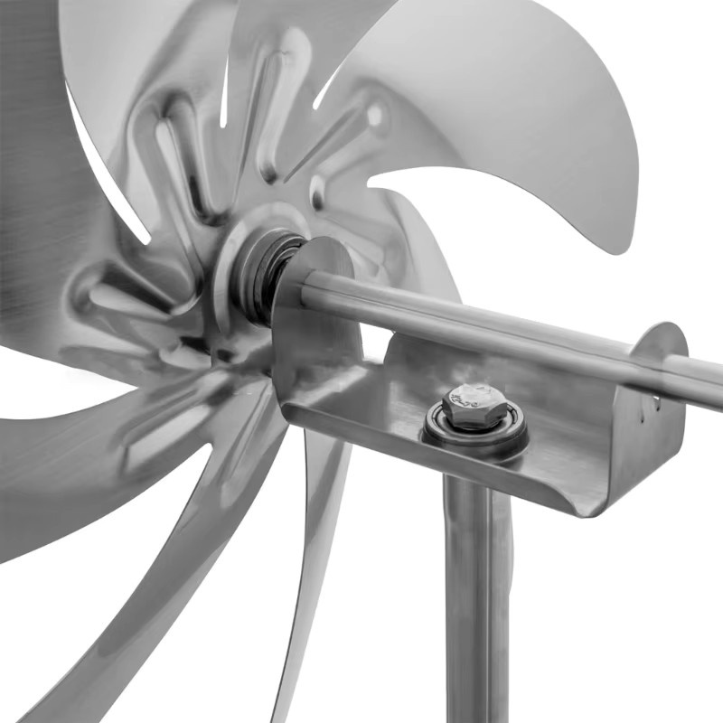 R2LD Windmühle als Gartendekoration aus Metall in Silber, 360 Grad drehbar - Bild 4