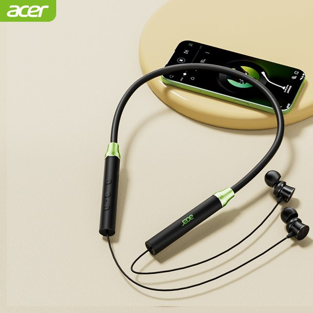 Acer Neckband Bluetooth 5.4 Kopfhörer in Schwarz mit HIFI Sound und ENC Mikrofon für Sport und In-Ear Nutzung - Bild 1