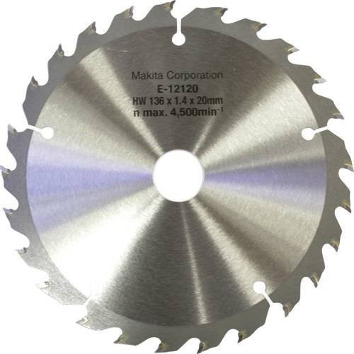 Makita EFFICUT Kreissägeblatt für Holz, Farbe: Silber, Durchmesser: 136 mm, Bohrung: 20 mm, Zähneanzahl: 25 - Bild 1