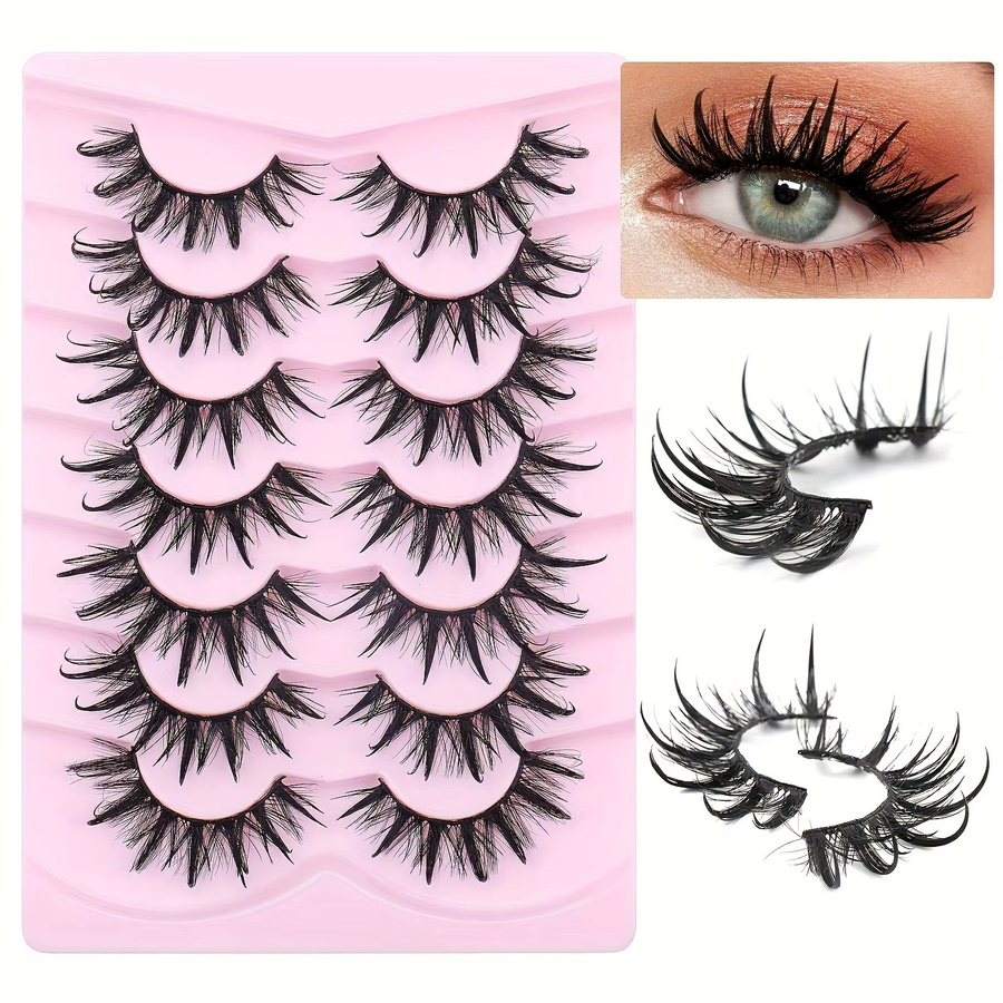 7 Paar Falsche Wimpern, 3D-flauschig, natürlich, lang, dick, kräuselnd - Bild 2