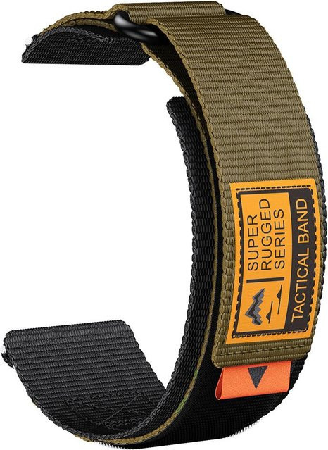 SH-YU1 Uhrenarmband Nylon, Schwarz, Unisex, 22mm - Bild 1