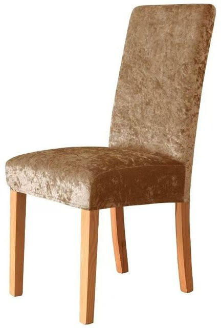 Yiran Furniture Elastischer Stuhlbezug aus Samtstoff mit Diamant-Muster in Licht Kaffee, Universalbezug für Esszimmerstühle mit mittelhoher Rückenlehne - Bild 1