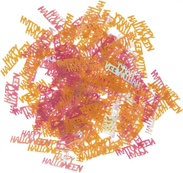 Rico Design Happy Halloween Konfetti in Orange mit Schriftzug, 200 Stück - Bild 1