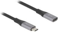 Delock USB4 Gen 3x2 Verlängerungskabel USB-C auf USB-C mit 40 Gbps, Schwarz/Grau, Länge: 2,0 m - Bild 1