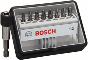 Bosch Schrauberbit-Set Robust Line S Extra-Hart 8 + 1-teilig 25 mm PZ aus Edelstahl - Bild 1