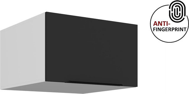 Küchen Aufsatzschrank ARIA Schwarz matt Wandmontage Breite: 60 cm - Bild 1