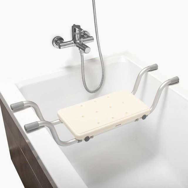 Rutschfester 2-in-1 Badewannensitz Seburett von InnovaGoods in Weiß - Bild 1