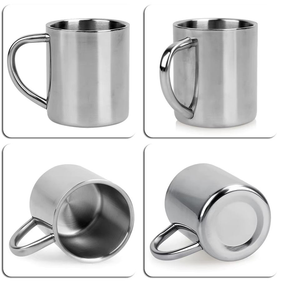 VAKIND Doppelwandiger Edelstahlbecher, Silber, 220 ml - Bild 2