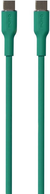SBS USB-C auf USB-C Soft Kabel für Power und Data Sync, Farbe: Grün, Länge: 1,5 m - Bild 1