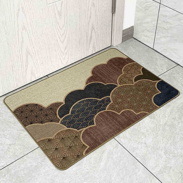 Rutschfeste Leinen-Eingangsmatte von Yiran Furniture in Natur, B/T: 60 x 40 cm - Bild 1