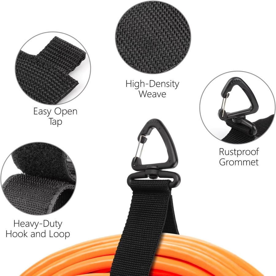 Keroro Aufbewahrungsgurt mit 360 Grad Rotation und Dreieck Schnalle aus Nylon in Schwarz - Bild 3