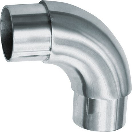 ALPERTEC Steckbogen 90 Grad Rohrverbinder aus V2A-Edelstahl in Grau und Silber - Bild 1