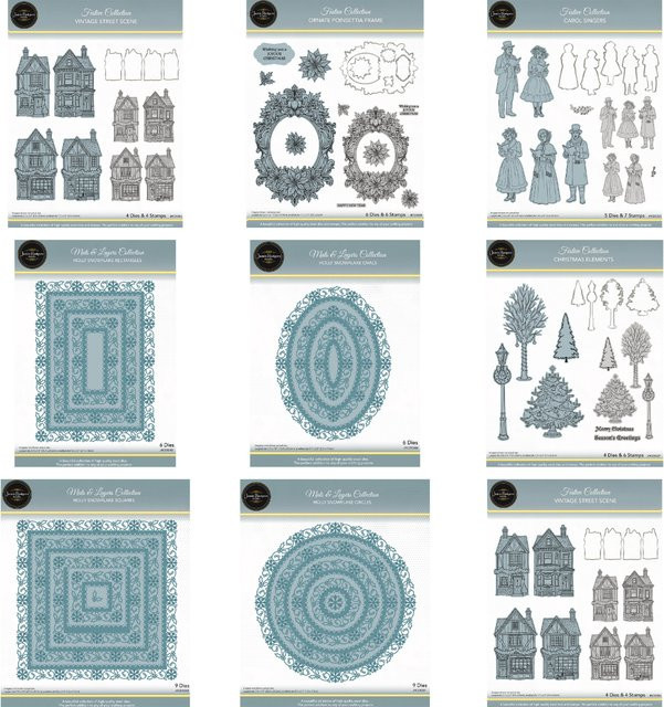 Dekorative Weihnachts-Stanzform in Silber für Scrapbook, Geschenkkarten und Bastelarbeiten aus Metall - Bild 1