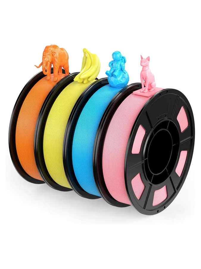 DINGSUN 3D-Drucker-Filament PLA Set, 4 Farben, 1,75 mm, 4 x 250 g, FDM Multicolour - Bild 6