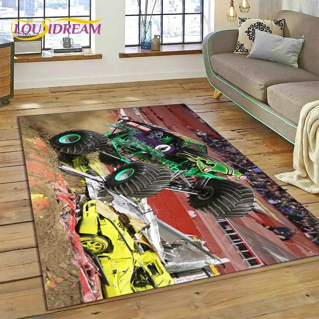Karpetti Monster Jam Cartoon Teppich für Kinder in Multicolour, B/H: 60 x 40 cm - Bild 1