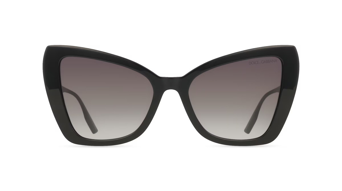 Dolce&Gabbana DG4489 Sonnenbrille Cat Eye, Vollrand, Acetat, Damen, schwarz, grau - Bild 1