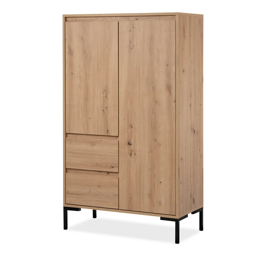 Furn.Design Highboard Bastia Modern in Eiche, Braun, B: 139 cm, H: 81 cm, T: 40 cm, mit 2 Türen und 6 Fächern - Bild 2