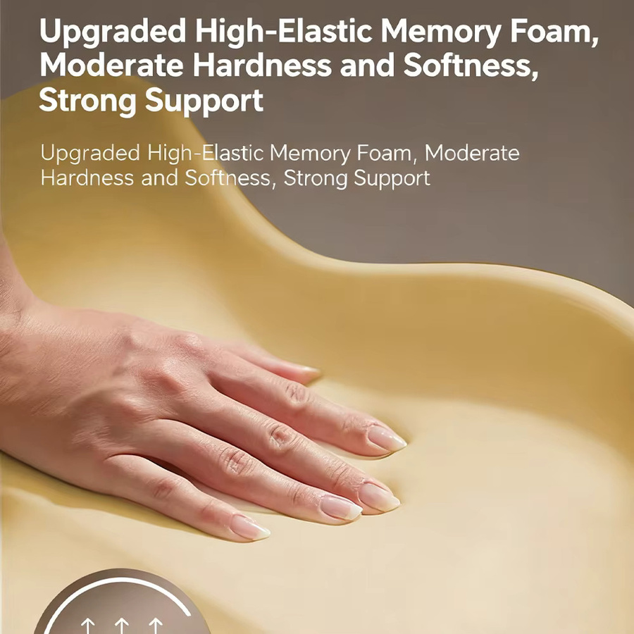 Ergonomisches Memory-Schaum Sitzkissen in Grau mit Konturform und Keilform zur Entlastung der Hüfte - Bild 5