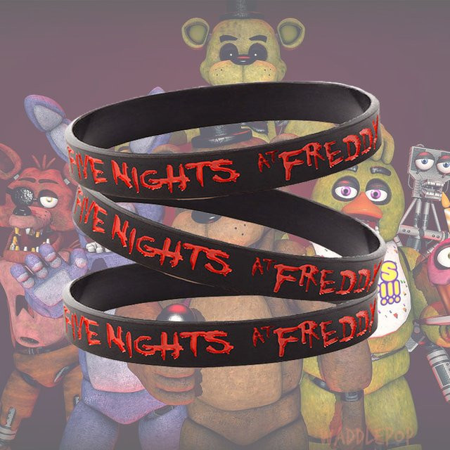 Five Nights at Freddy's Armbänder, Silikon, Schwarz, Unisex - Bild 1
