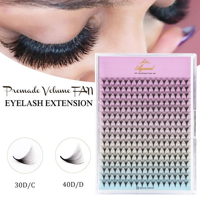 AGUUD Fächer-Wimpernverlängerung, Russisches Volumen, Schmale Basis - Bild 1