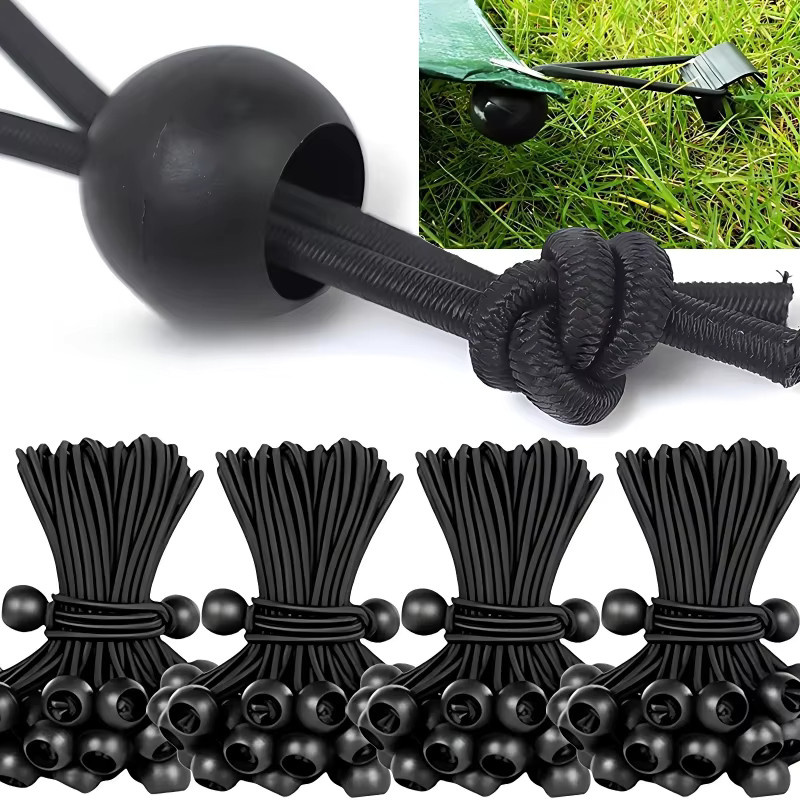 BRS Bungee-Ball-Verbindungsstücke für Planen und Zelte, 10 Stück elastische Seilenden zur Befestigung - Bild 3