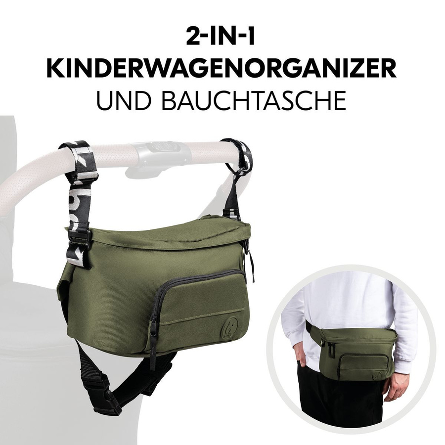 Hauck Universal Kinderwagen Organizer und Bauchtasche in Olive - Bild 3