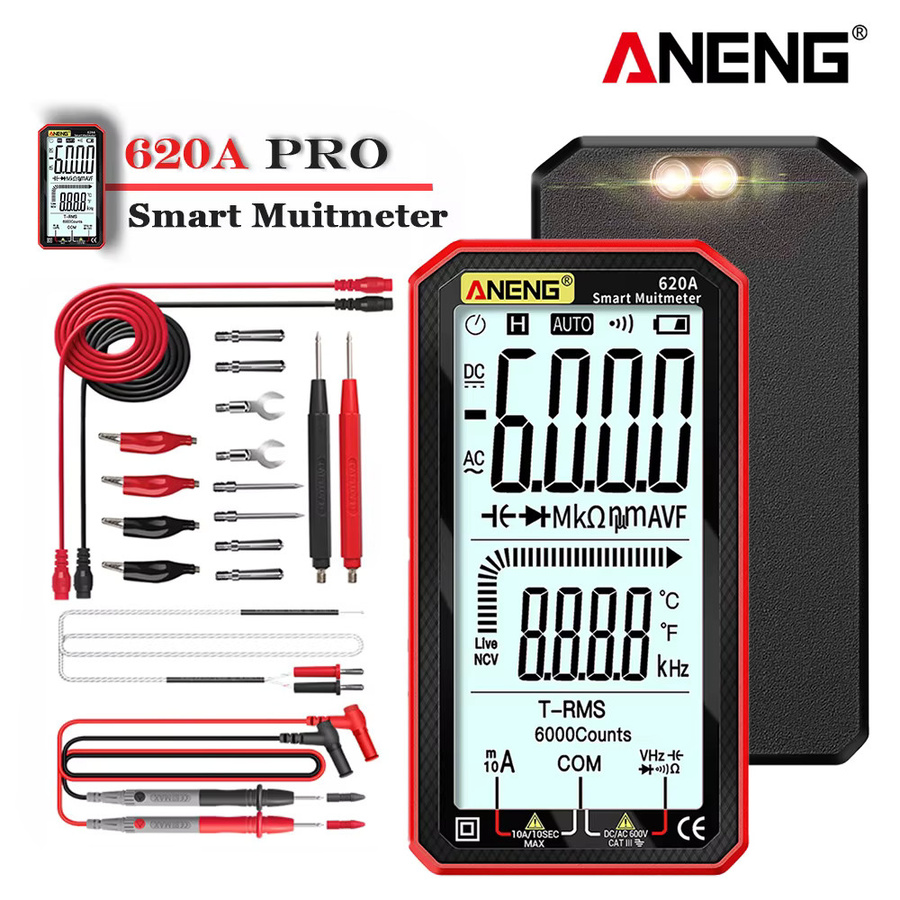 ANENG 620A Digital Multimeter mit 6000 Counts für AC/DC Spannung, Strom bis 10A, Widerstand, Kondensator und Diodenmessung - Bild 5