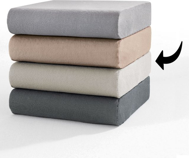 Dreamtex Jersey-Spannbetttuch Premium aus Baumwolle für Boxspringbetten, Farbe: Anthrazit, Silber, Grau, B/T: 180 x 200 cm - Bild 1